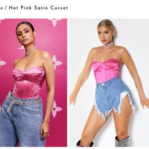 Pink corset top